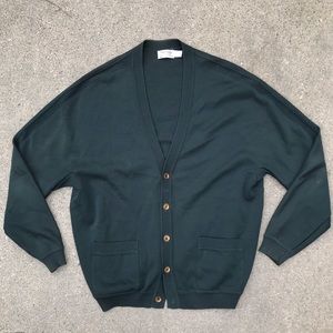 St. Croix Knits merino wool cardigan sweater L